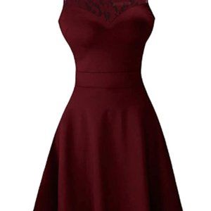 Sylvestidoso Women's A-Line Pleated Sleeveless Lit